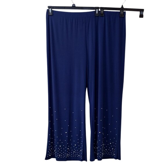 (NWT) Antthony Originals: Wide Leg Pull-on Pants, Size 2X, Cobalt Blue - Picture 2 of 6